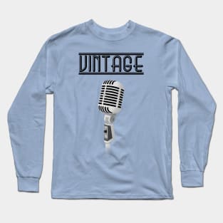 Vintage Microphone Long Sleeve T-Shirt